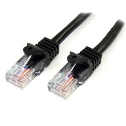 StarTech Cat5e Patch Cable with Snagless RJ45 Connectors 1m Black