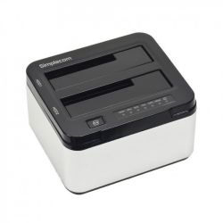 Simplecom SD322 Dual Bay USB 3.0 Aluminium Docking Station for 2.5 inch and 3.5 inch SATA HDD Silver
