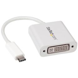 StarTech USB-C to DVI Adapter White