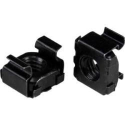 StarTech M6 Cage Nuts 50 Pack Black