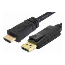 BluPeak Bluepeak Comsol DP-HDMI-MM-03 3m Display Port Male to HDMI Male Cable 