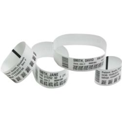 Zebra Z-Band Ultra Soft 1x11 inch Adult White Wristbands 6 Cartridges Carton