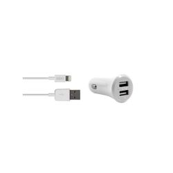 3Sixt Dual USB Car Charger 3.4A Micro USB White