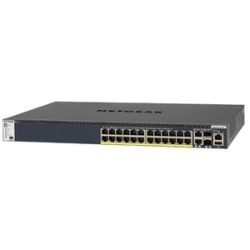 NETGEAR M4300-28G-PoE+ 24-Port Fully Managed Stackable Layer 3 PoE+ Switch (24x 1G Ports with 2x 10GBASE-T and 2x SFP+ 1000W PSU)