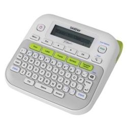 Brother PT-D210 Gray/White Accent Green Desktop Labeller 3.5-12mm TZE Tape Model