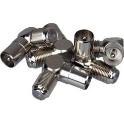 4Cabling F Type Female PAL Male Right Angle Adapter