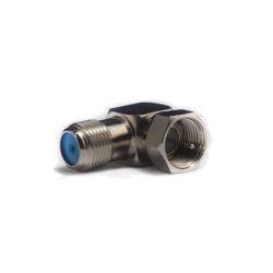 4Cabling F Type Male F Type Female Right Angle Coupler Adapter 3GHz FOXTEL APPROVED