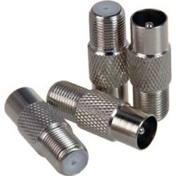 4Cabling F Type Female PAL Male Adapter Hybrid Coupler Barrel/Straight