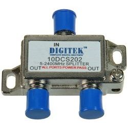 4Cabling 2 Way Splitter F Type 5-2400MHZ All Ports Power Pass DC Only