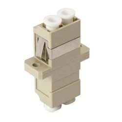 4Cabling LC OM1 Multimode Through Coupler Duplex Beige