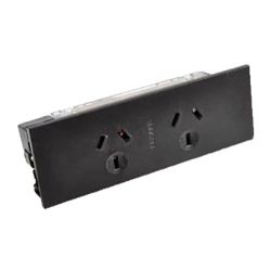 Elsafe QIKFIT Dual Auto Switched Power Outlet 2x GPO Black