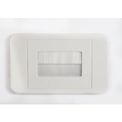 4Cabling Brush Wall Plate White