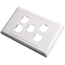 Clipsal 5 Way Clipsal Style Wall Plate