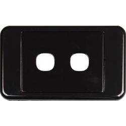 Clipsal 2 Way Clipsal Style Wall Plate Black