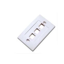 4Cabling 3 Way Keystone Face Plate