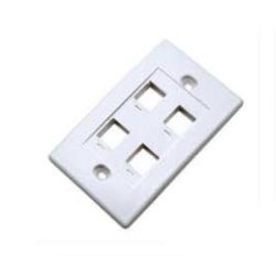 4Cabling 4 Way Keystone Face Plate