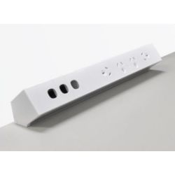 Elsafe Qiksilva 70 4x GPO/3 x Data Cutouts (AUNZ) with 800mm Lead with 2x Desktop Clamp Bracket