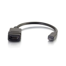 4Cabling 15cm HDMI Female to Micro HDMI male Adapter: tip to Tip 22cm