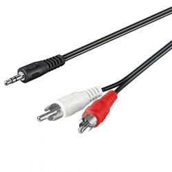 4Cabling Stereo 3.5mm Jack to 2x Red White RCA 1m