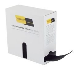 4Cabling 25m Box: Cable Cover for Carpet Black : 100mm wide x 25m