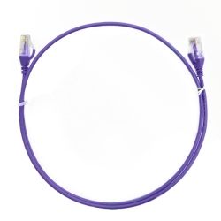 4Cabling 2m Cat6 RJ45-RJ45 Ultra Thin LSZH Network Cables Purple