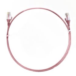 4Cabling 1m Cat6 RJ45-RJ45 Ultra Thin LSZH Network Cables Pink