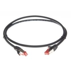 4Cabling Cat6a S/FTP LSZH 0.5m RJ45-RJ45 Network Cable Black