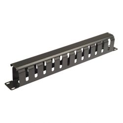 4Cabling 1RU 19 inch Cable Management Rail 12 Slot Metal: 7cm deep