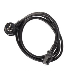 4Cabling IEC C13 to Right Angled Mains Power Cord 2m Black