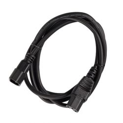 4Cabling IEC C15 C14 Extension Cord 2m Black
