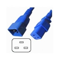 4Cabling 15A IEC C19 C20 Extension Cord 1m Blue