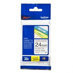 Brother TZES251 24mm Black on White Strong Adhesive TZE Tape