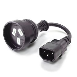 ALOGIC 0.15m IEC C14 to Aus 3 Pin Mains Plug Male to Female (MOQ:15)