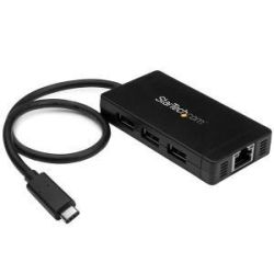 StarTech 3-Port USB 3.0 Hub with USB-C and GbE