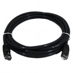 8Ware Cat6a UTP Ethernet Cable Snagless Black 0.25M