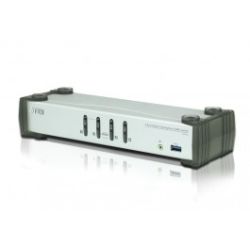 Aten 4-Port USB 3.0 4K DisplayPort KVMP Switch Support HDCP 3840x2160 @ 30Hz DP 1.1 Mouse emulation Keyboard emulation