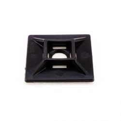 4Cabling Self Adhesive Mount 28 x 28mm x 4.8mm Black 100 pk