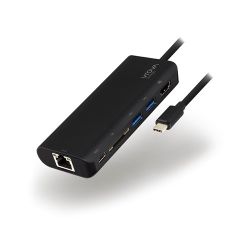 ALOGIC USB-C Portable Docking Station with Power Delivery VROVA Plus Series Black Aluminium