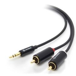ALOGIC Premium 3m 3.5mm Stereo Audio to 2x RCA Stereo Male Cable (1) Male to (2) Male