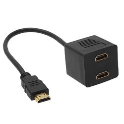 Astrotek HDMI Splitter Cable 15cm v1.4 Male to 2x Female Amplifier Duplicator Full HD 3D