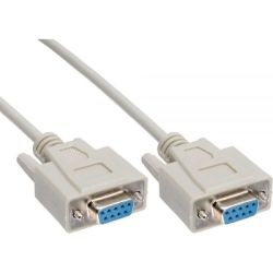 Astrotek Null Modem Cable 3m DB9 Female to Female 7C 30AWG-Cu Molded Type RoHS Grey
