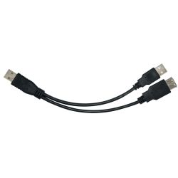 Astrotek USB 2.0 Y Splitter Cable 30cm Type A Male to Type A Male + Type A Female Black Colour Power Adapter Hub Charging