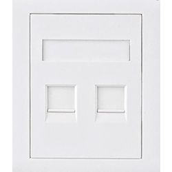 Astrotek Cat6 RJ45 Wall Face Plate 86x86mm 2-Port Socket Kit