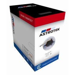 Astrotek Cat6 FTP Cable 305m Full Copper Wire Ethernet LAN Network Roll Grey 23AWG 0.55cu Solid 2x4p PVC Jacket