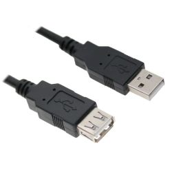 Astrotek 374583 USB A-A extension Cable translucent Silver 0.3m
