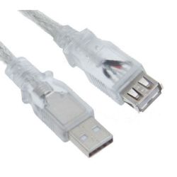 Astrotek 340496-D00000 USB A-A extension Cable translucent Silver 3m