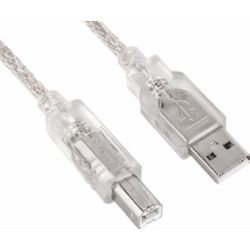 Astrotek 345408-D00000 USB A-B Cable translucent Silver 5m