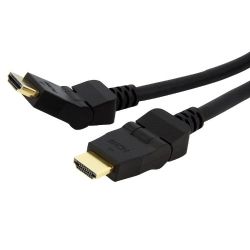 Astrotek HDMI Cable 2m v1.4 19-Pins Type A Male to Male 180 Degree Swivel Type 30AWG Gold Plated Nylon sleeve RoHS