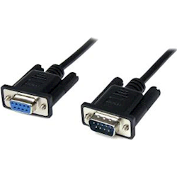 StarTech 1m Black DB9 RS232 Null Modem Cable F/M