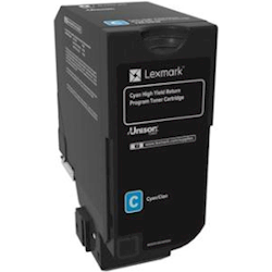 Lexmark CS725 Cyan High Yield Return Program Toner Cartridge 12K